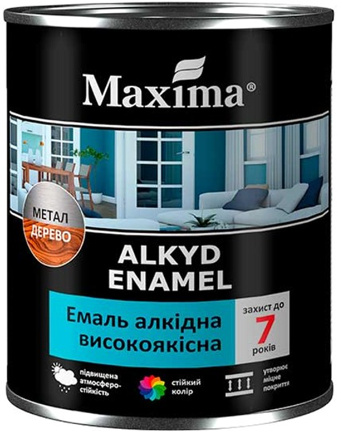 Емаль алкідна високоякісна Maxima 2.3 кг Світлий горіх (4823083309701) - зображення 1