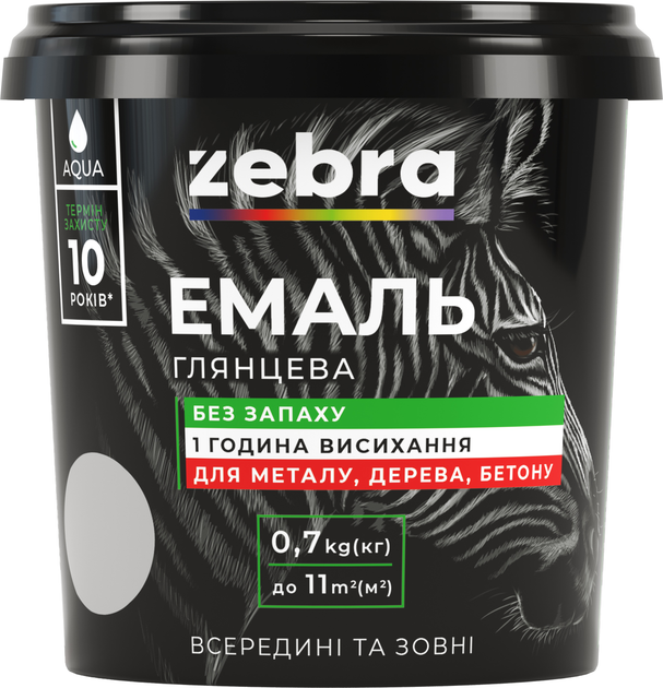 Емаль Zebra RAL 8017 2 кг Темно-коричнева (4823048028876) - зображення 1