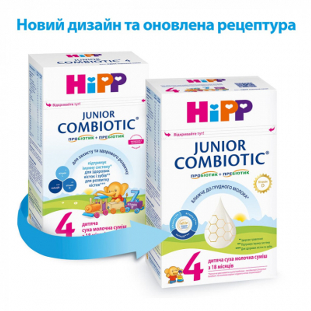 Дитяча суха молочна суміш HiPP Combiotic 4 Junior 500 г (9062300138808_9062300138518) - изображение 2