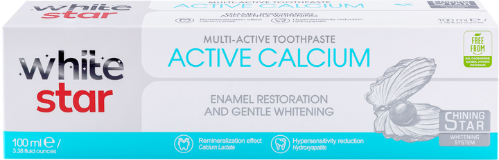 Мультиактивная зубная паста White Star Active Calcium 100 мл (3800237400294) - изображение 1