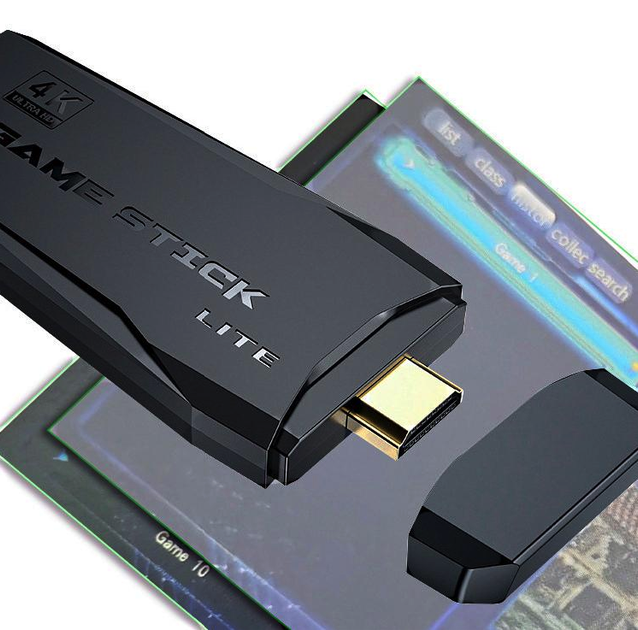 Игровая консоль HDMI Game Stick Lite M8 4K Ultra HD с беспроводными джойстиками Версия 128G - изображение 6