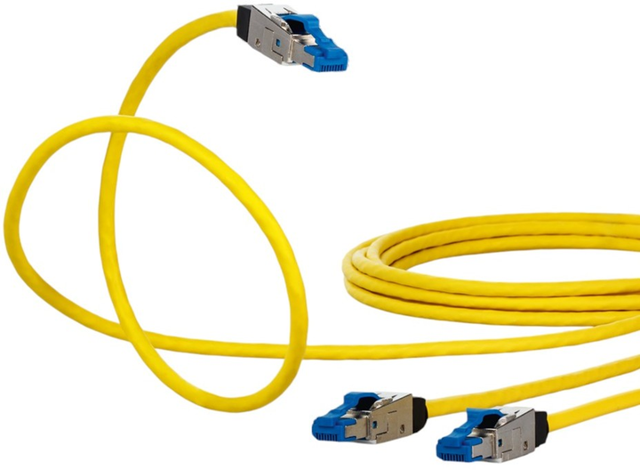 Патч-корд Metz Connect 40G AWG 26 Cat 8.1 2 m Yellow (13084H2077-E) - зображення 2