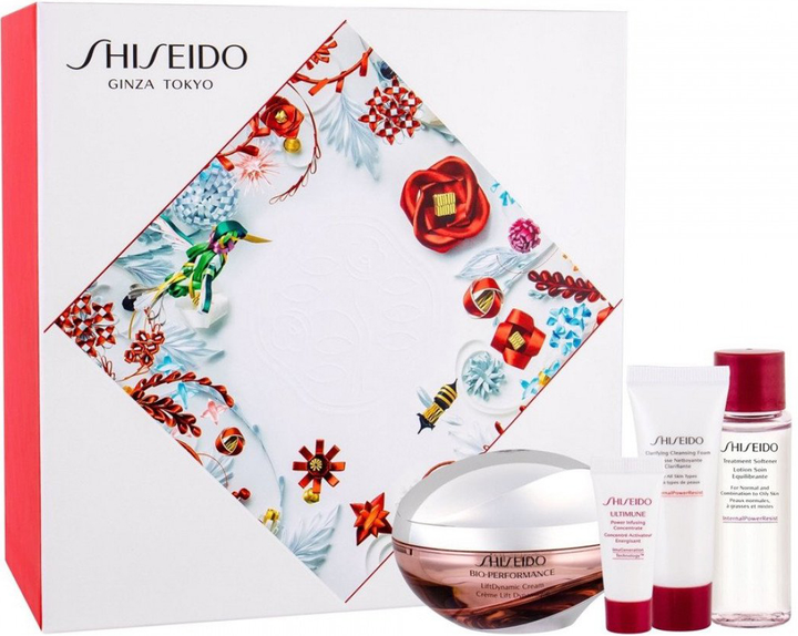 Zestaw do pielęgnacji twarzy Shiseido Ginza Tokyo Krem 50 ml + Balsam 30 ml + Serum 5 ml + Pianka 15 ml (3598380035714) - obraz 1