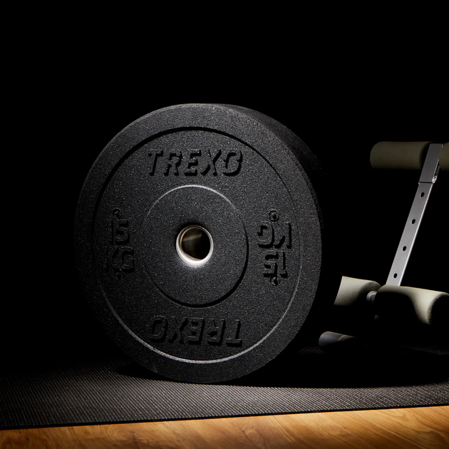 Диск олімпійський Trexo TRX-BMP015 15 кг Black (5904823009934) - зображення 7