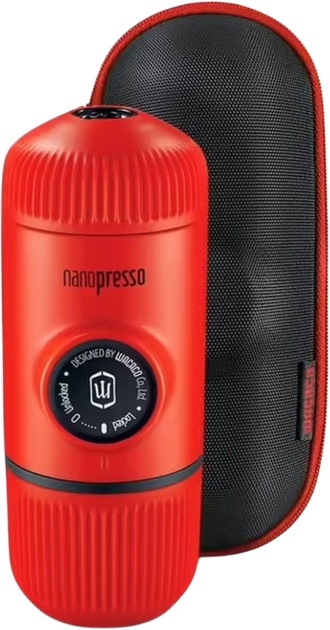 Еспресо-кавоварка портативна Wacaco Nanopresso з чохлом Червона (WNANORED) - Фото 1 Еспресо-кавоварка портативна Wacaco Nanopresso з чохлом Червона (WNANORED) - зображення 1