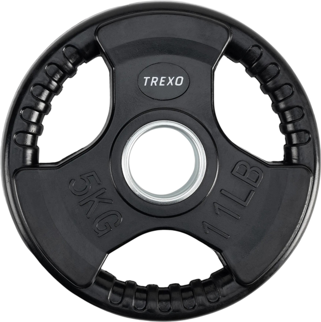 Obciążenie żeliwne Trexo ogumowane RW5 5 kg Black (5904823007343) - obraz 1