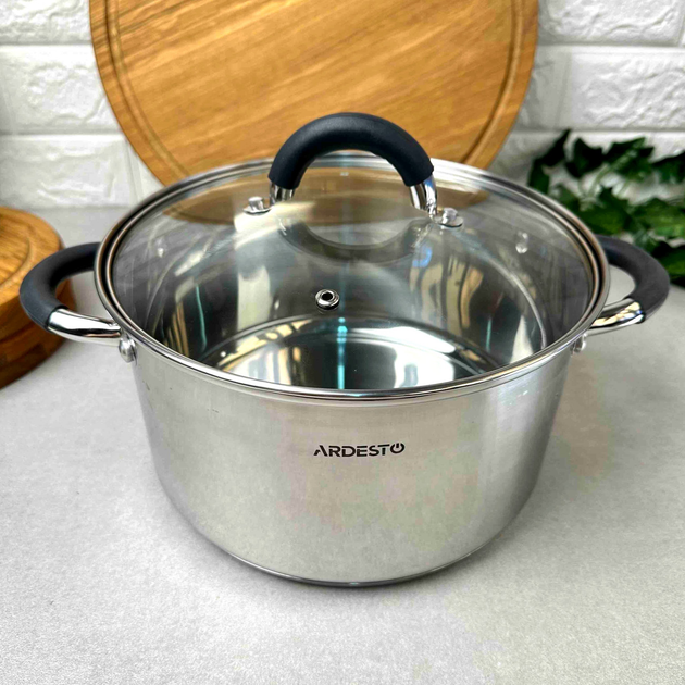 Маленькая кастрюля 0.8л с ненагревающимися ручками Ardesto Pot Gemini ...