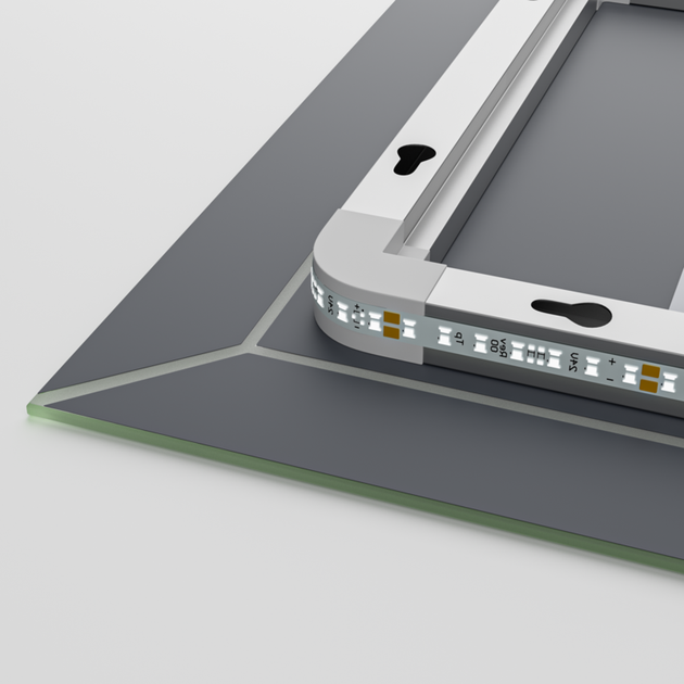 Зеркало Mixxus Premium CUBIC MR14-80x60-Reverse с Led Touch, Anti-fog, димером, регулятором яркости (MP6648) - изображение 2