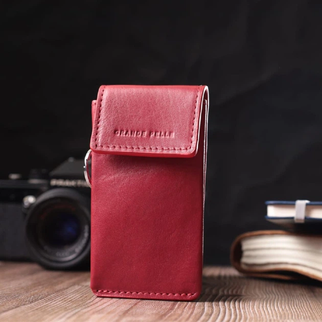 Ключница женская кожаная Grande Pelle leather 400660 красная - Фото 10 Ключница женская кожаная Grande Pelle leather 400660 красная - изображение 10