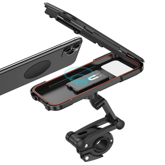 Держатель для телефона на велосипед, мопед, мотоцикл Hoco CA101 Rider 4.5-7" Black - Фото 8 Держатель для телефона на велосипед, мопед, мотоцикл Hoco CA101 Rider 4.5-7" Black - изображение 8