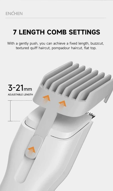 Машинка для стрижки волос Enchen Hair Clipper Black (6974728531150) - изображение 13