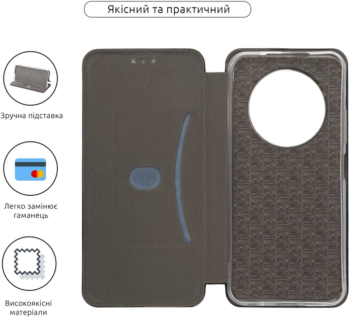 Чехол-книжка для смартфона Tecno Spark 30C 4G (KL5) ArmorStandart G-Case Black (ARM81220) - изображение 3