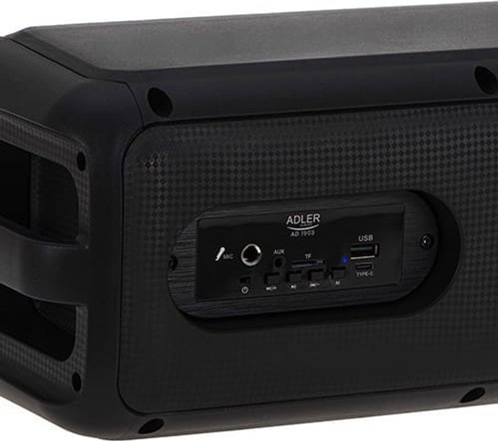 Портативна колонка Adler AD1903 Bluetooth з радіо та функцією караоке Black (5905575904126) - зображення 6