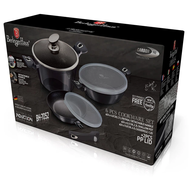 Набір посуду Berlinger Haus Metallic Line Carbon Pro Edition (BH-7052) - зображення 2