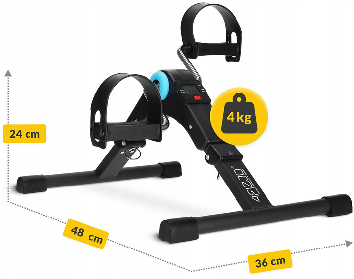 Міні велотренажер 4FIZJO Mini 2 в 1 для рук та ніг Black/Blue (P-5905973401685) - зображення 2