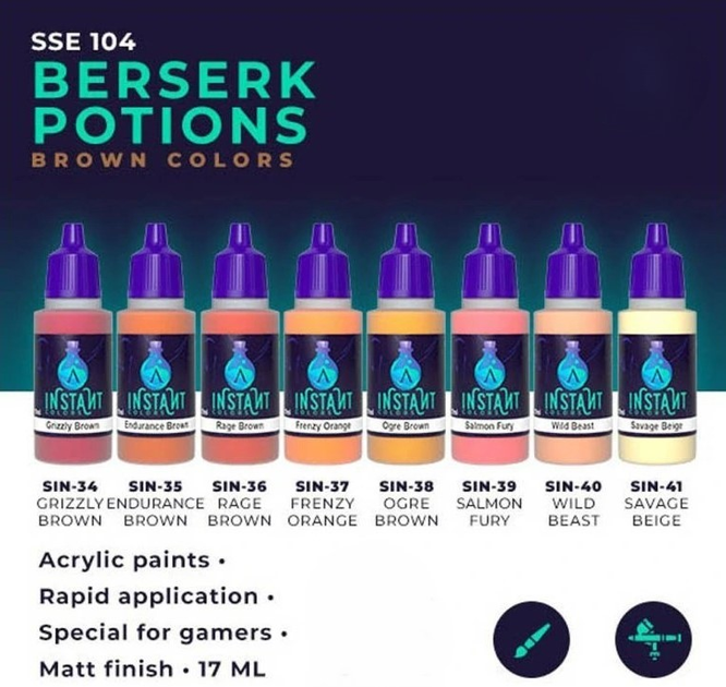 Zestaw farb akrylowych Scale75 Berserk Potions Paint Set 8 odcieni (7427129409874) - obraz 4