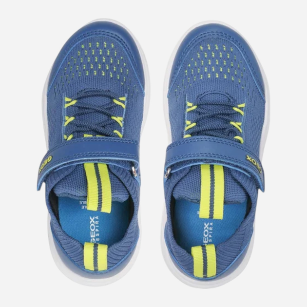 Buty sportowe chłopięce z białą podeszwą Geox J26H7C06KBC-C4B2K 34 Niebieskie z jasnozielonym (8056206066601) - obraz 5
