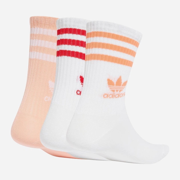 Набор мужских носков высоких хлопковых Adidas JI9472 40-42 3 пары Белый/Розовый/Красный (4067905454716) - Фото 2 Набор мужских носков высоких хлопковых Adidas JI9472 40-42 3 пары Белый/Розовый/Красный (4067905454716) - изображение 2