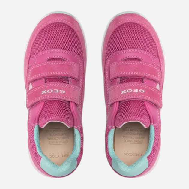 Sneakersy dziecięce dla dziewczynki na rzepy Geox J15AQA01422-C8471 34 Fuksja (8050036534507) - obraz 5