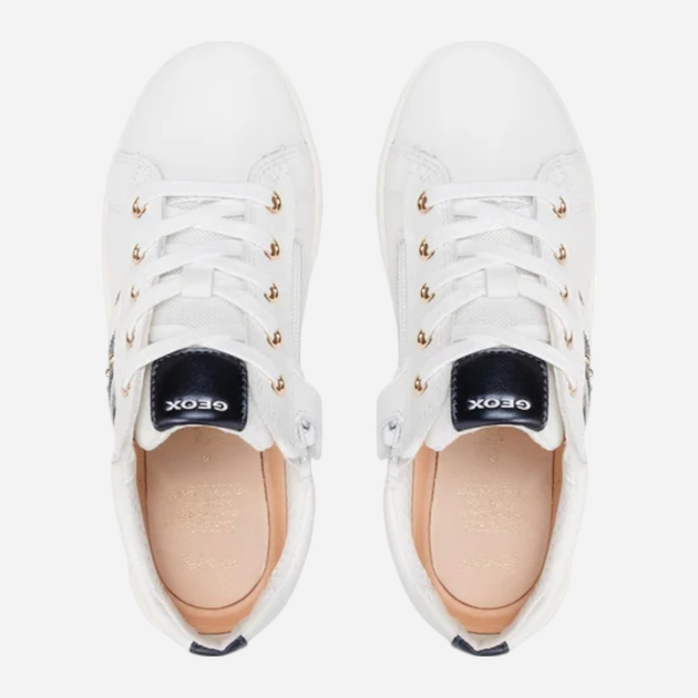 Sneakersy dziecięce dla dziewczynki sznurowane Geox J16EUF00085-C0899 34 Białe (8050036589279) - obraz 5