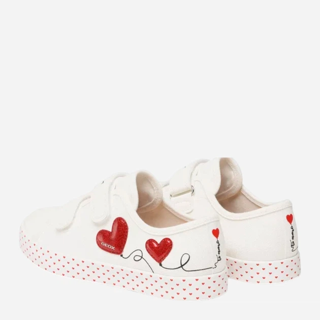 Підліткові кеди для дівчинки Geox J3504G01054-C0050 35 Білі (8056206085299) - зображення 4