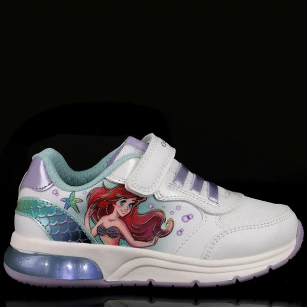 Buty sportowe dziecięce dla dziewczynki świecące LED Geox J358VA011BC-C0817 32 Białe (8056206089709) - obraz 5