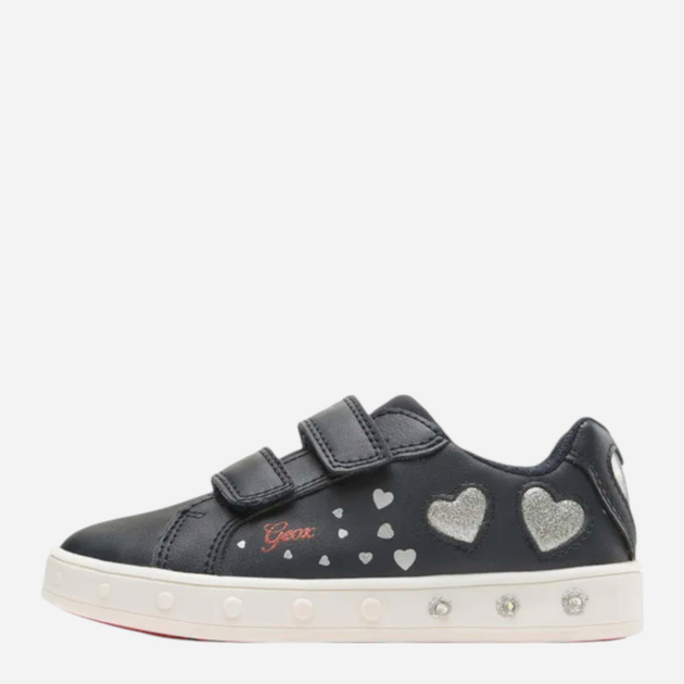 Sneakersy dziecięce dla dziewczynki świecące LED Geox J358WA054AS-C0673 31 Granatowe (8056206090057) - obraz 3