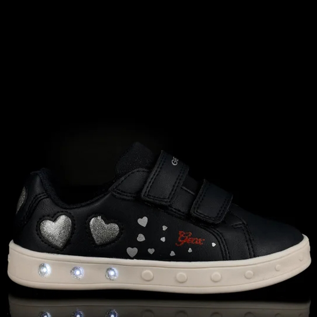 Sneakersy dziecięce dla dziewczynki świecące LED Geox J358WA054AS-C0673 29 Granatowe (8056206090033) - obraz 6