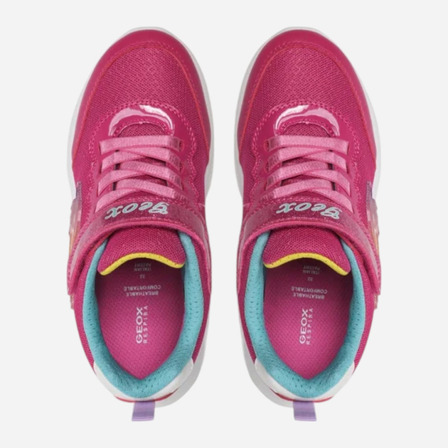 Buty sportowe dziecięce dla dziewczynki świecące LED Geox J35DLD0AS54-C8238 30 Fuksja (8056206068537) - obraz 5