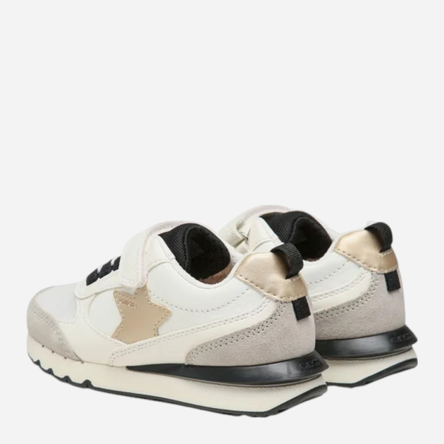 Buty sportowe młodzieżowe dziewczęce na rzepy Geox J35GZA08514-C0404 38 Biały/Czarny (8056206078833) - obraz 3