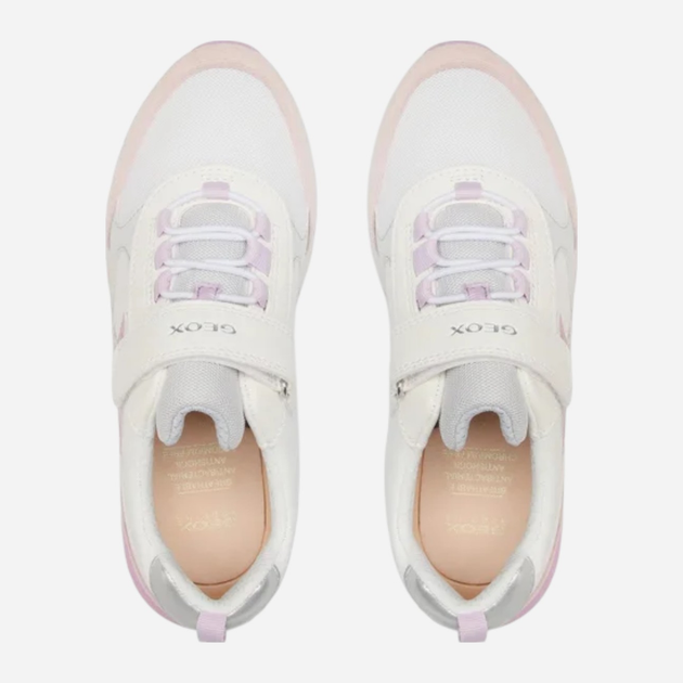 Buty sportowe dziecięce dla dziewczynki na rzepy Geox J35GZA08514-C0674 34 Biały/Różowy (8056206078918) - obraz 5