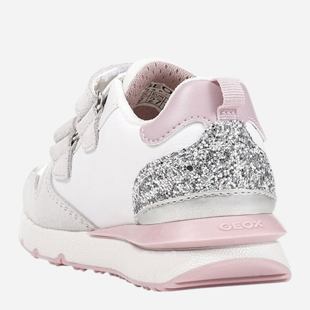 Buty sportowe dziecięce dla dziewczynki na rzepy Geox J35GZD022FU-C0680 31 Białe (8056206079526) - obraz 4