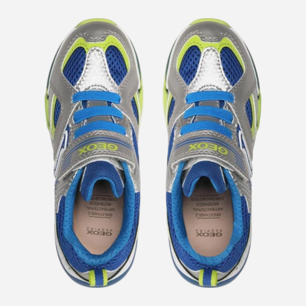 Buty sportowe chłopięce świecące LED Geox J16FEA05014-C0574 33 Srebrne (8056206060517) - obraz 6