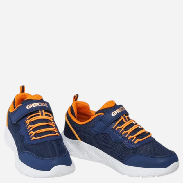 Buty sportowe młodzieżowe chłopięce z białą podeszwą Geox J25GBE07TCE-C0659 36 Granatowe (8050036543240) - obraz 3