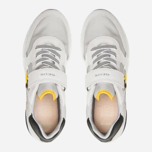 Buty sportowe chłopięce na rzepy Geox J269EB0FU22-C0592 32 Białe (8056206066700) - obraz 5