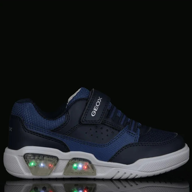 Sneakersy chłopięce świecące LED Geox J35GVB0BU11-C0700 30 Granatowe (8056206077621) - obraz 4