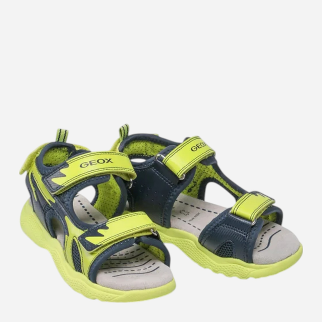 Sandały chłopięce Geox J25GPB014CE-C0749 29 Granatowe z jasnozielonym (8050036490612) - obraz 4