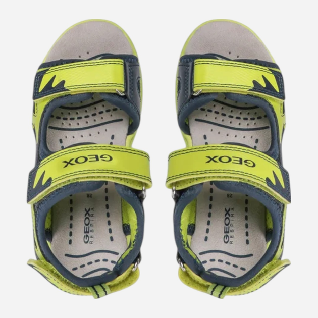 Sandały chłopięce Geox J25GPB014CE-C0749 29 Granatowe z jasnozielonym (8050036490612) - obraz 6