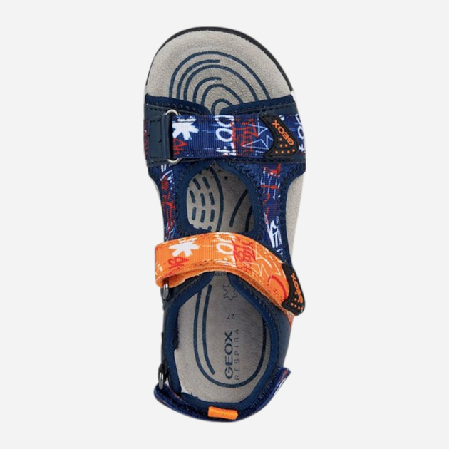 Дитячі сандалії для хлопчика Geox J350RB01454-C0820 31 Темно-сині з помаранчевим (8056206083653) - зображення 5