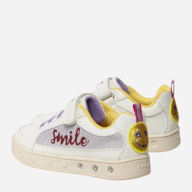Sneakersy dziecięce dla dziewczynki na rzepy Geox J258WF0BCAT-C0653 31 Białe (8050036596666) - obraz 4