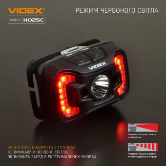 Налобный светодиодный фонарик VIDEX VLF-H025C 310Lm 5000K - Фото 13 Налобный светодиодный фонарик VIDEX VLF-H025C 310Lm 5000K - изображение 13
