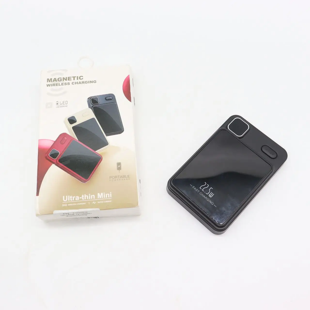 スマホアクセサリー Wireless Powerbank 10,000mAh Повербанк на 10000 mAh з бездротовою зарядкою, 22,5W, Чорний