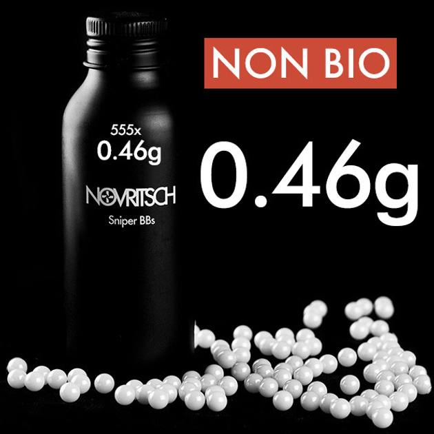 Кулі Novritsch 0.46g x 555pcs NonBio Sniper BBs - зображення 1