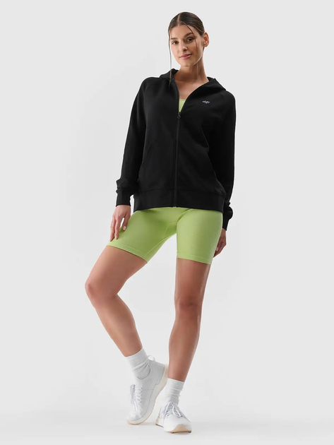 Bluza damska rozpinana streetwear z kapturem 4F 4FWMM00TSWSF1763-20S L Czarna (5905700346272) - obraz 3