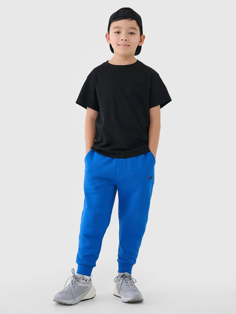 Koszulka chłopięca bawełniana 4F 4FJWMM00TTSHM2330-20S 128 cm Czarna (5905700385509) - obraz 3