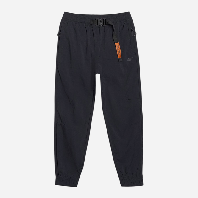 Spodnie dresowe młodzieżowe chłopięce joggery 4F 4FJWSS25TTROM1136-20S 140 cm Czarne (5905700500803) - obraz 7