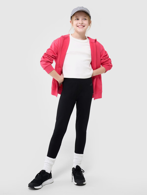 Legginsy młodzieżowe dziewczęce sportowe 4F 4FJWMM00TTIGF220-20S 164 cm Czarne (5905700426301) - obraz 3