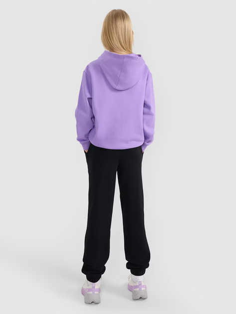 Spodnie dresowe dziecięce dla dziewczynki joggery 4F 4FJWMM00TTROF1189-20S 128 cm Czarne (5905700384656) - obraz 4