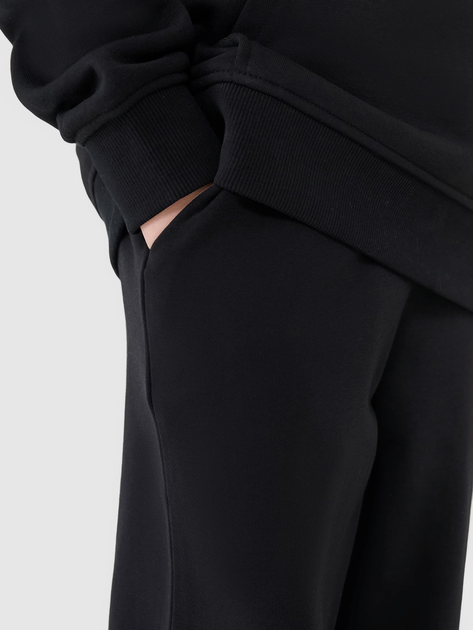 Spodnie dresowe młodzieżowe chłopięce joggery 4F 4FJWMM00TTROM1188-20S 152 cm Czarne (5905700387794) - obraz 6