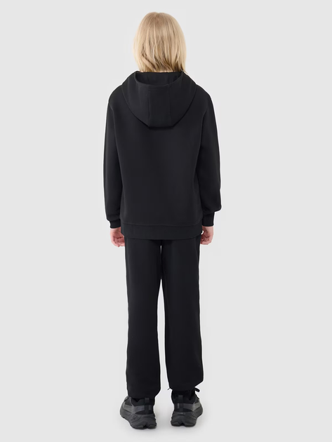 Spodnie dresowe młodzieżowe chłopięce joggery 4F 4FJWMM00TTROM1188-20S 140 cm Czarne (5905700387831) - obraz 4